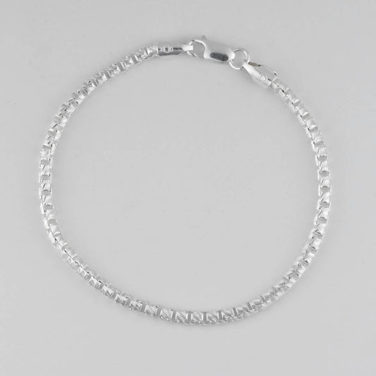 PULSERA CILINDRO DIAMANTADO 3MM-19CM