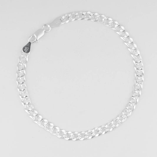 PULSERA CUBANA DIAMANTADA 5MM-19CM