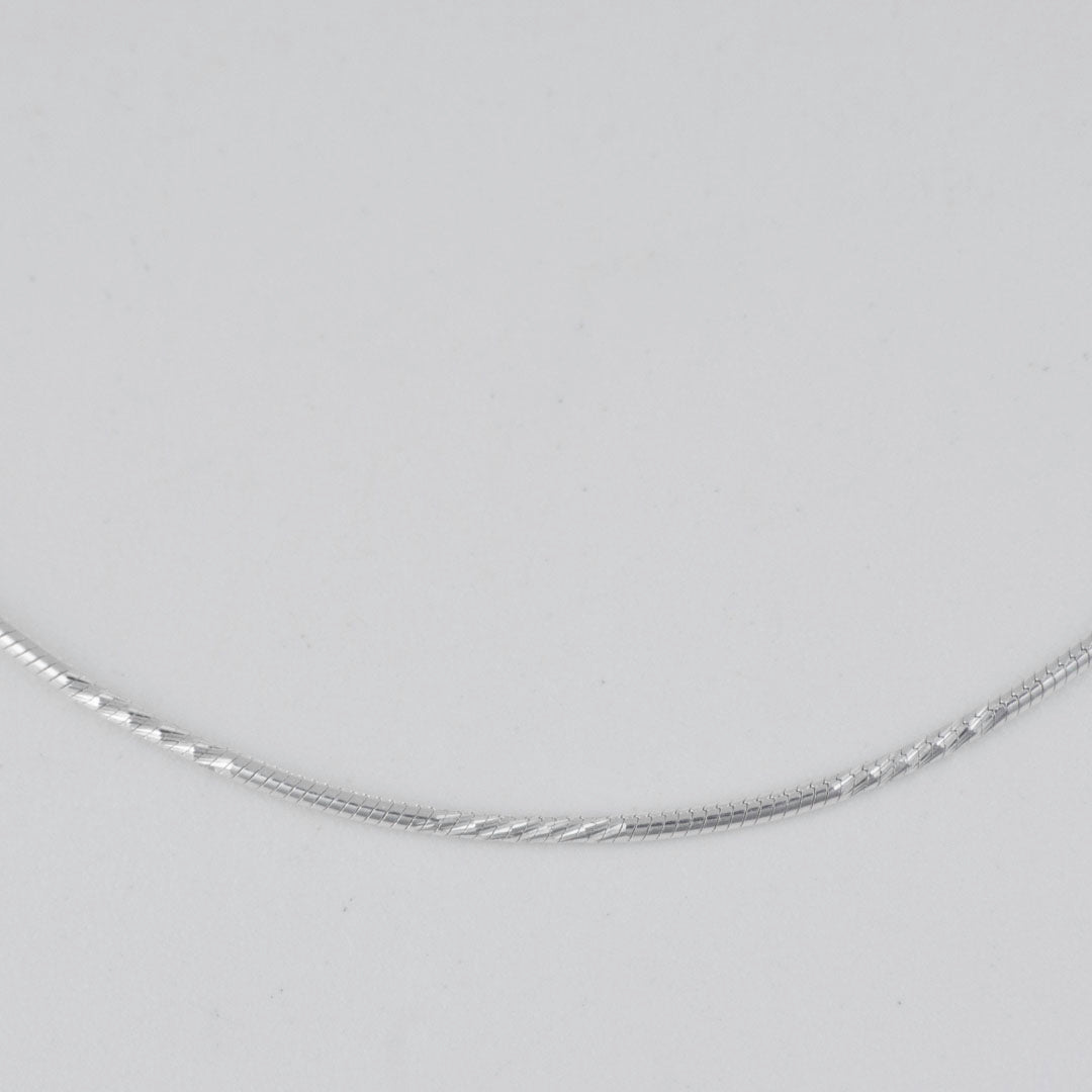 CADENA COLA DE RATON LISO X DIAMANTADO 1MM-45CM