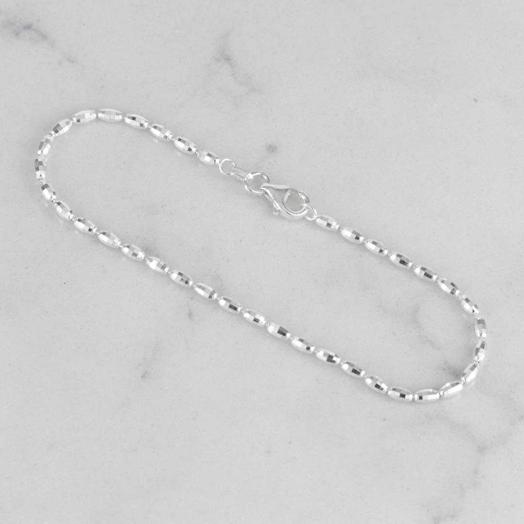 PULSERA BARRIL DIAMANTADO 2MM-18CM