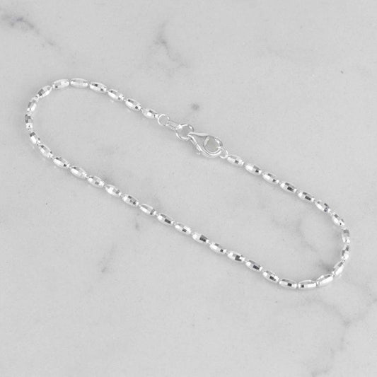 PULSERA BARRIL DIAMANTADO 2MM-18CM