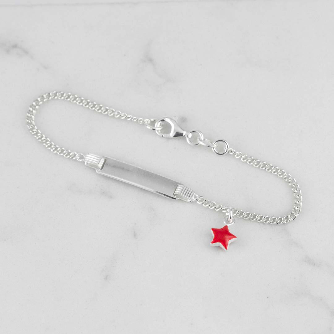 PULSERA PLACA CUBANA ESTRELLA BEBE