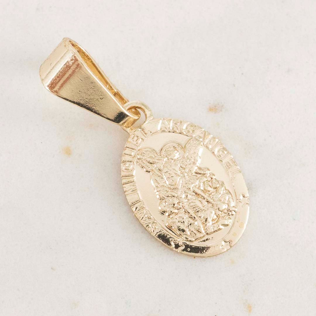DIJE ARCANGEL SAN MIGUEL OVALADO 7.5mmx12mm