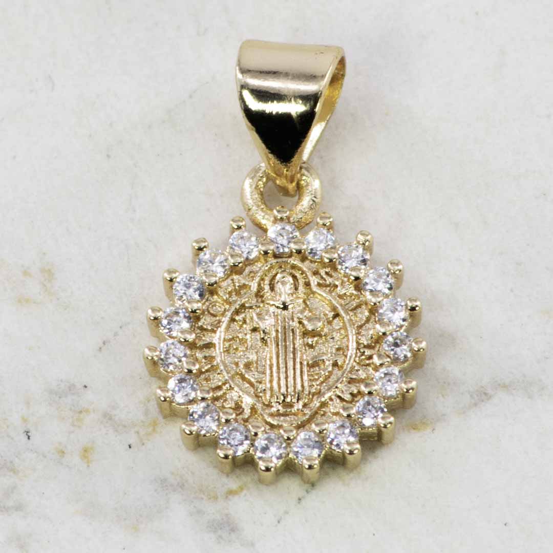 DIJE SAN BENITO BORDE CIRCONES PEQUEÑO