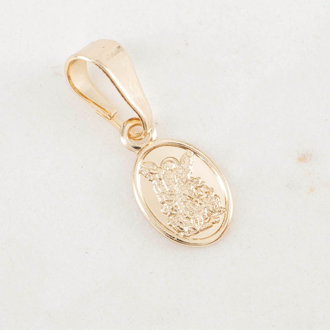 DIJE ARCANGEL SAN MIGUEL OVALADA 6.5MMx10MM