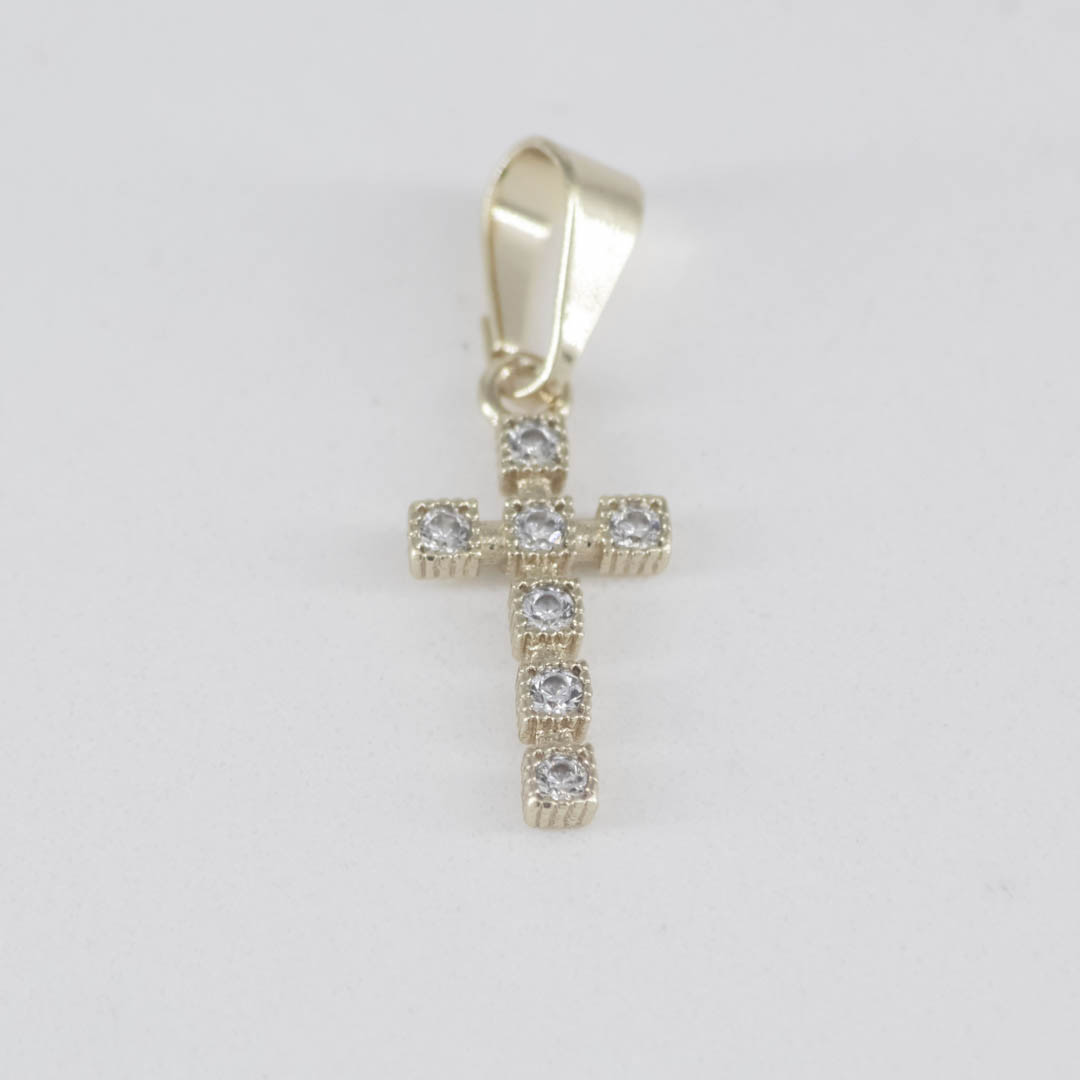 DIJE CRUZ CUADROS CRISTALES