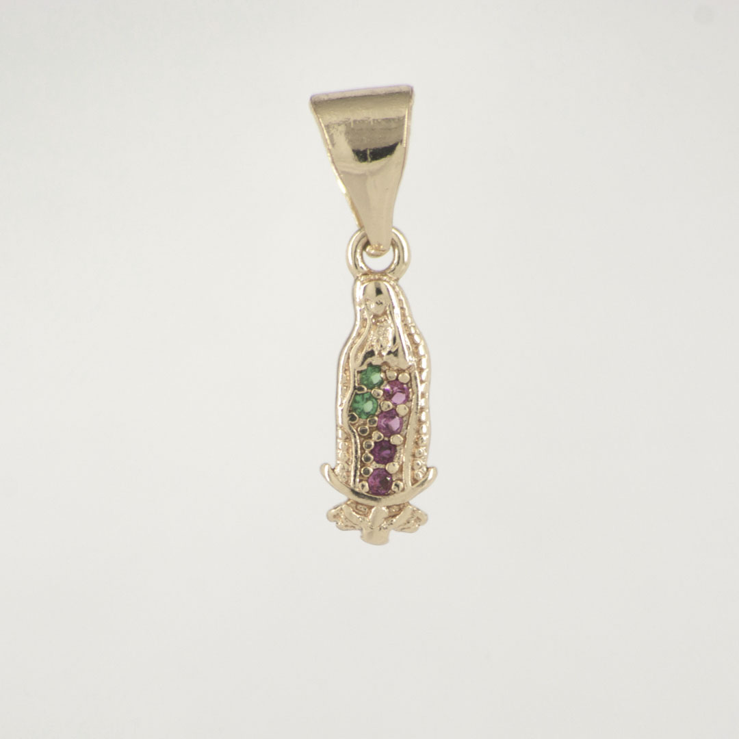 DIJE GUADALUPE CIRCONIAS COLORES