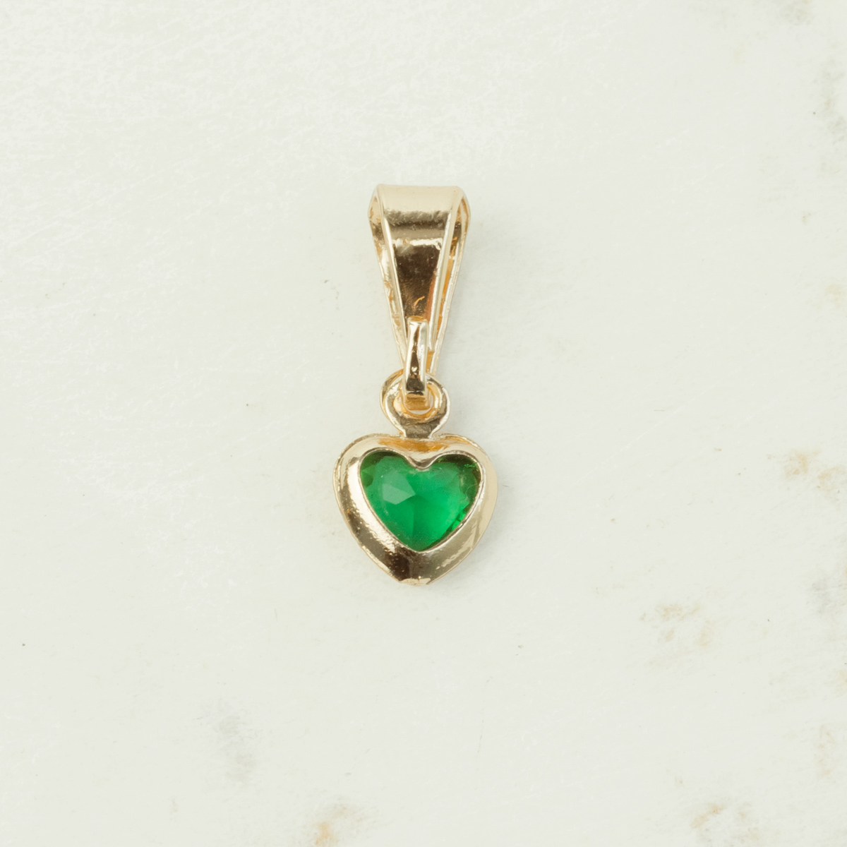 DIJE CORAZON ESMERALDA MINI