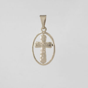 DIJE CRUZ CRISTO OVALO