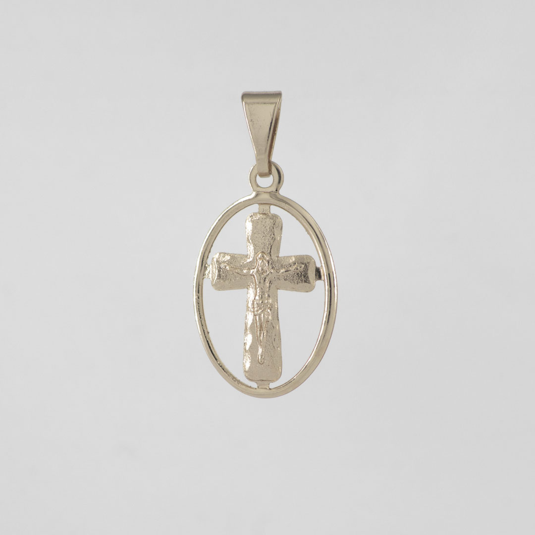 DIJE CRUZ CRISTO OVALO