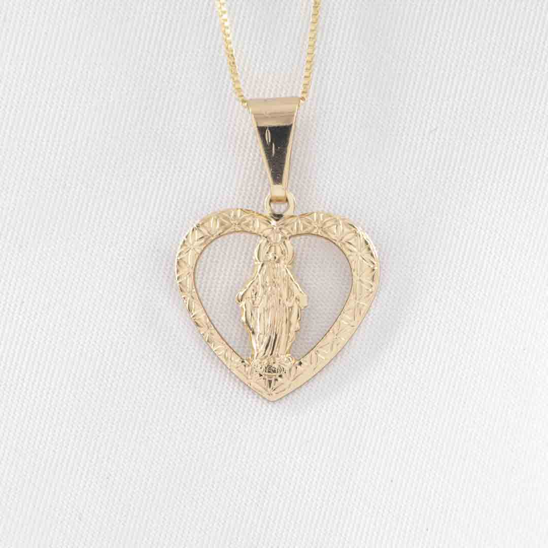 DIJE MILAGROSA CORAZON TALLADO