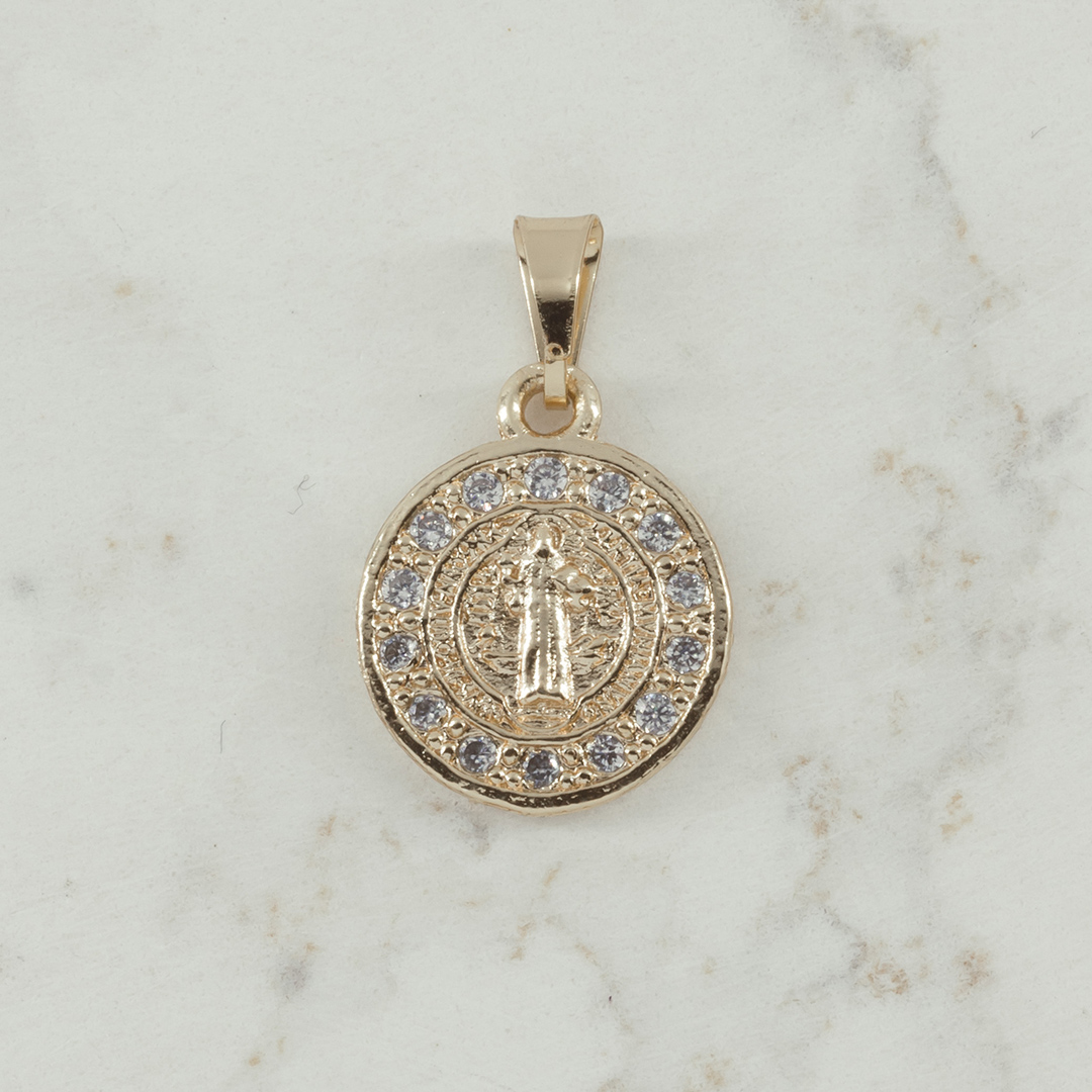 DIJE SAN BENITO CIRCONES CRISTAL