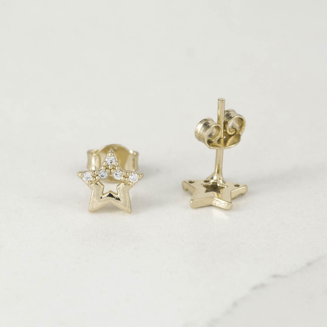 TOPO SILUETA ESTRELLA CIRCONIAS