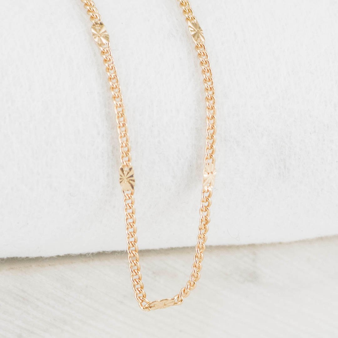 CADENA CUBANA DESTELLOS 45CM-2MM