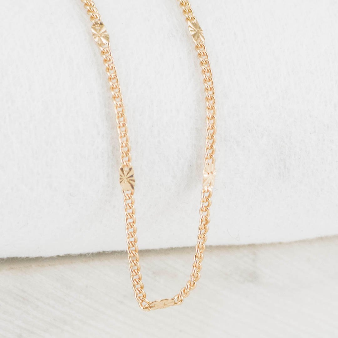 CADENA CUBANA DESTELLOS 45CM-2MM