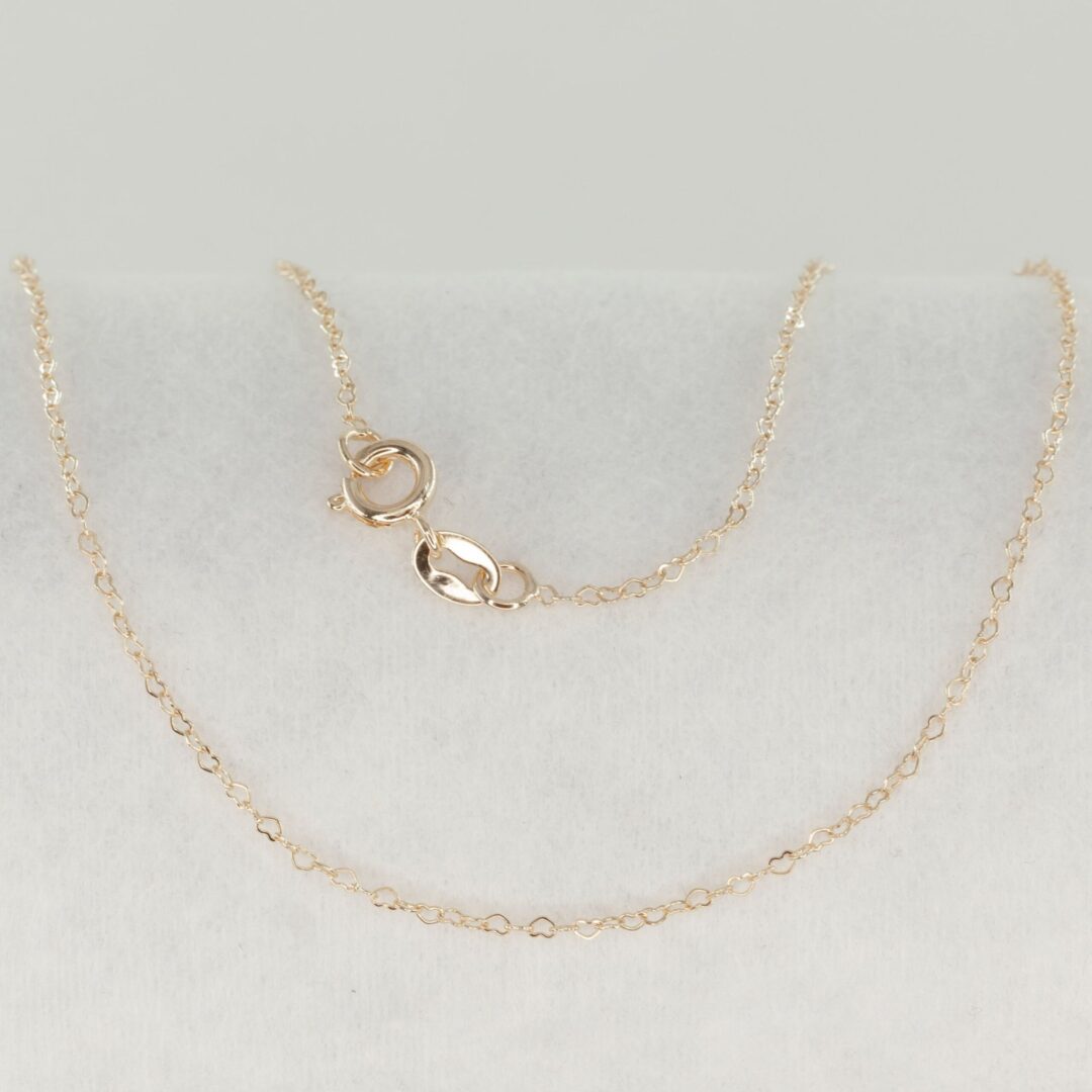 CADENA AROS CORAZON 1.5MM-45CM