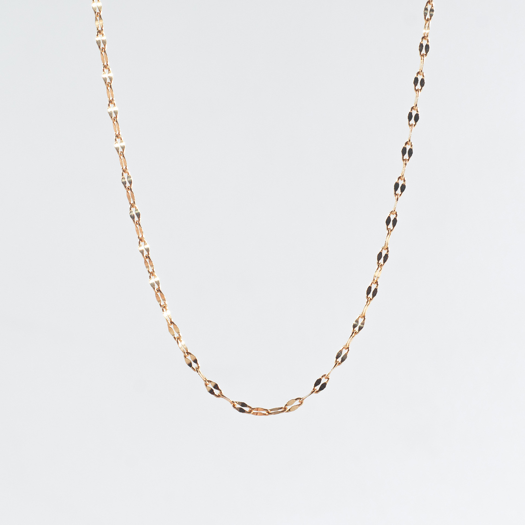 CADENA AROS DIAMANTADOS CRUZADOS 2MM-50CM