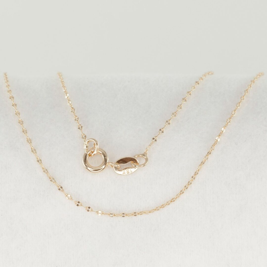 CADENA AROS DIAMANTADOS CRUZADOS 1.5MM-50CM