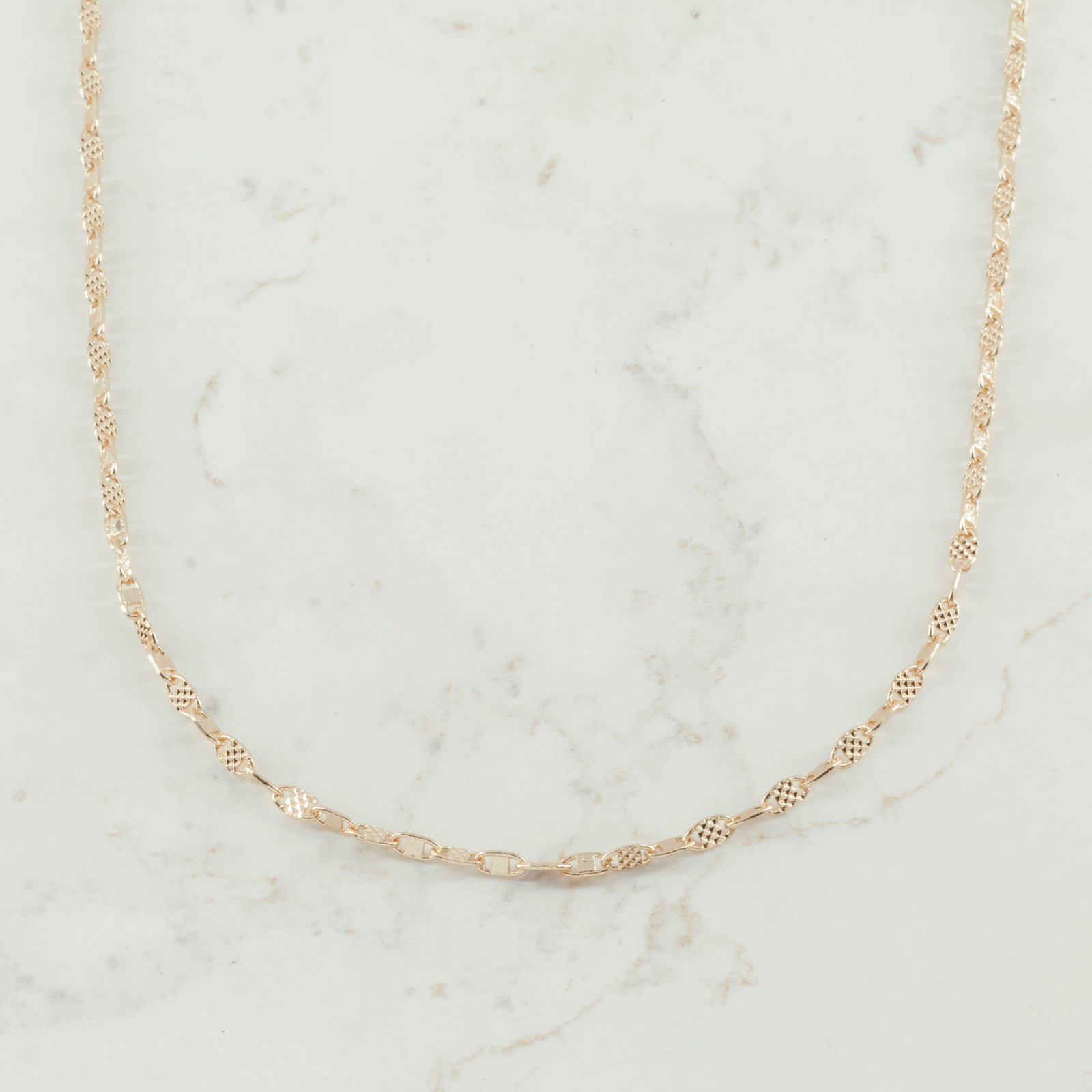 CADENA CRUZADA TALLADA 3MM-60CM