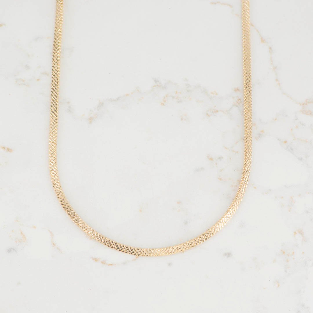 CADENA SERPIENTE TALLADA DIAMANTADA 2MM-60CM