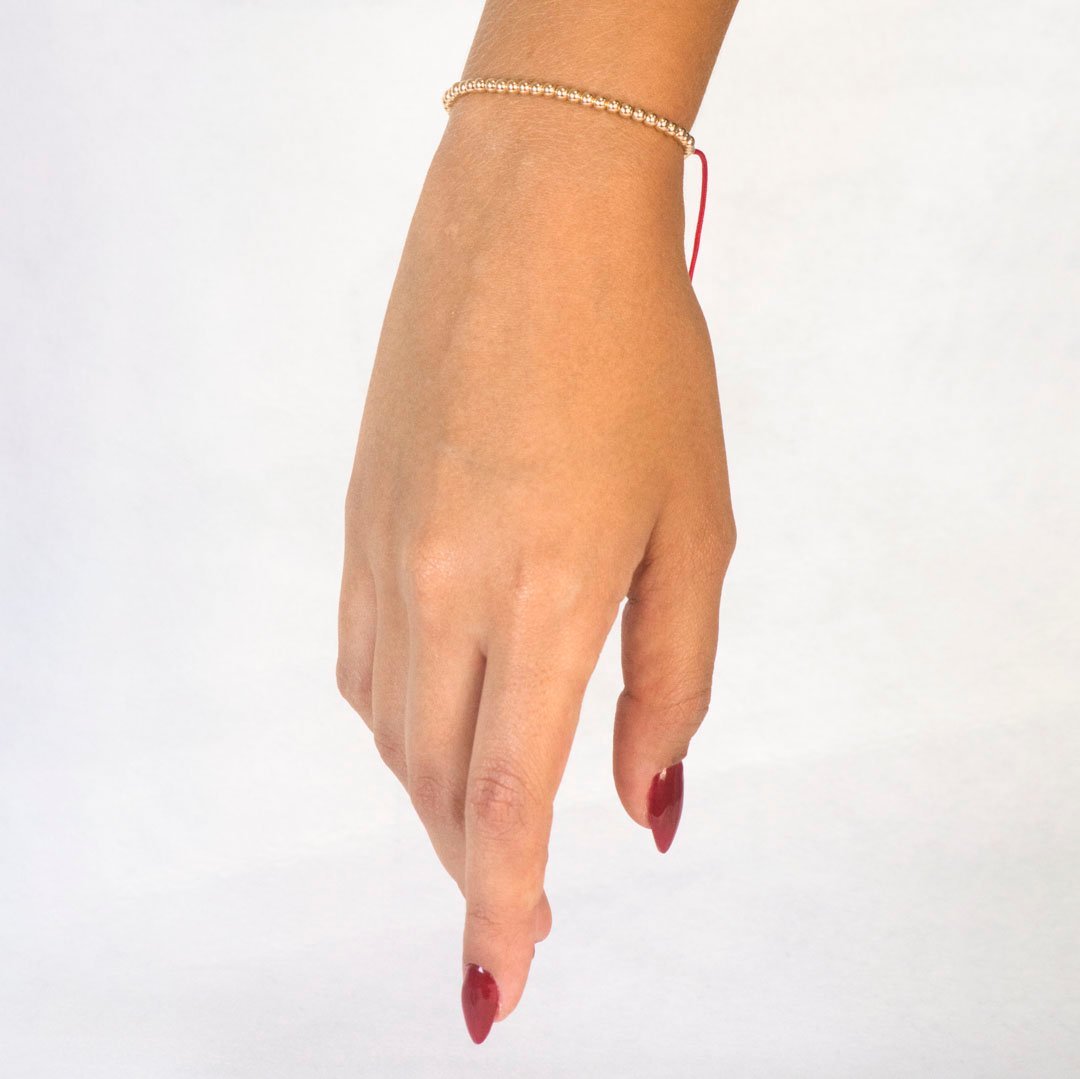 PULSERA TEJIDA 48B 3MM LISO