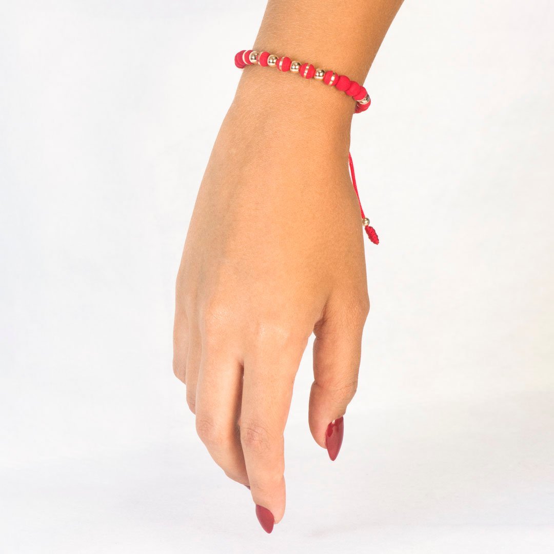 PULSERA TEJIDA NEO 6MM ARGOLLA X BALÍN 5MM