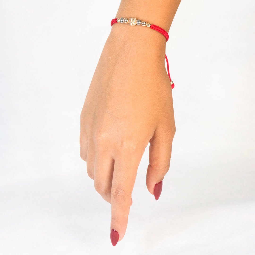 PULSERA TEJIDA 3 OROS 1 BALÍN FRANCÉS 8MM