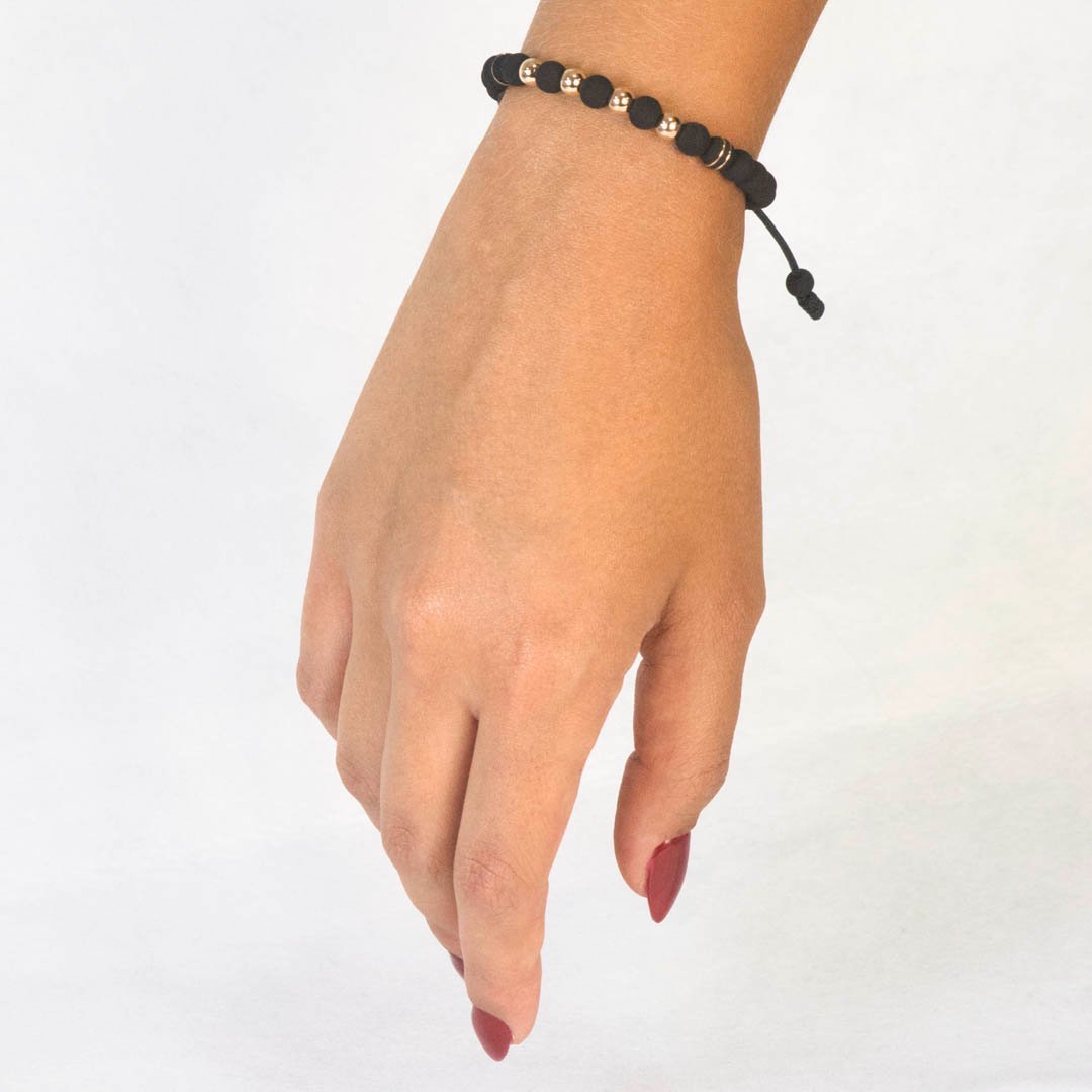 PULSERA TEJIDA NEO 6MM BALÍN 5MM