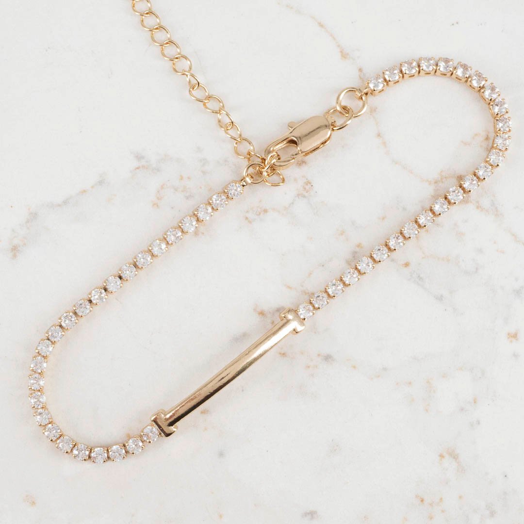 PULSERA TENNIS PLACA 2MM