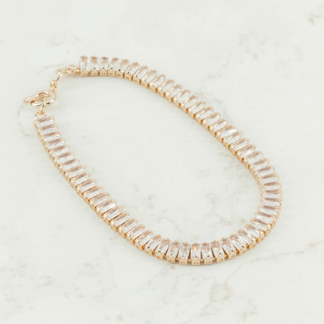 PULSERA TENNIS BAGUETTE CRISTAL