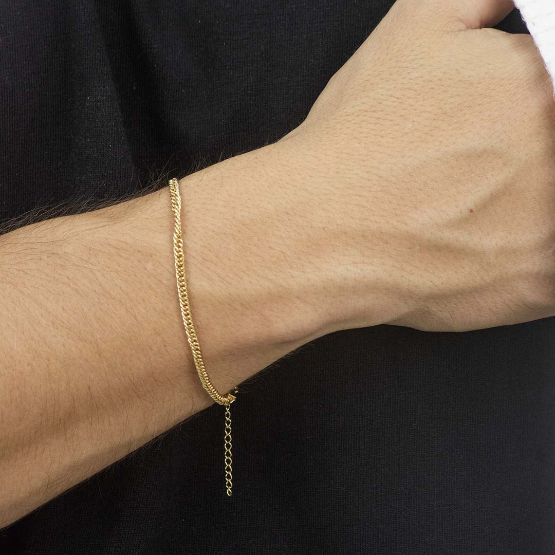 PULSERA CUBANA CONTINUA 3MM