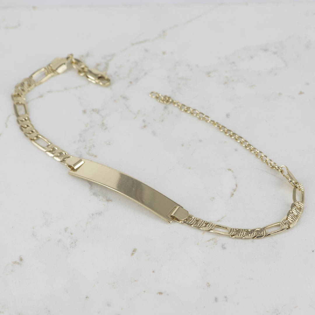 56294 - PULSERA PLACA ESCALERA TALLADA 4.5MM - 2 PULSERA PLACA ESCALERA TALLADA 4.5MM