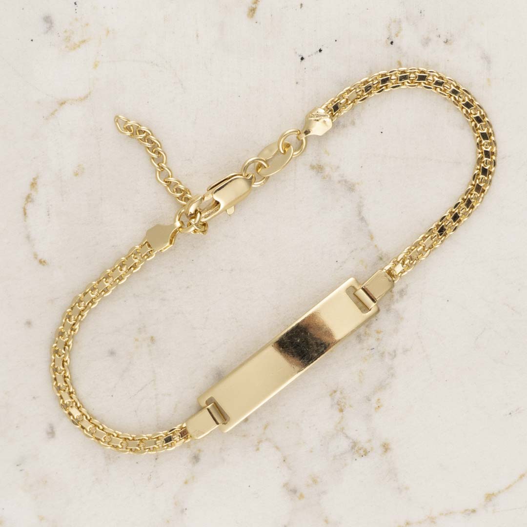 PULSERA PLACA TEJIDO CHINO 3MM