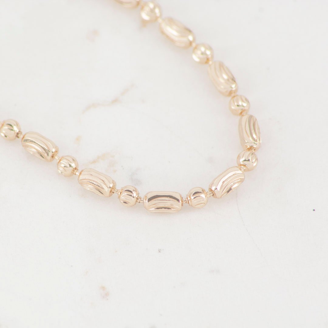 PULSERA BARRIL X BALIN DIAMANTADO 2.5MM-21CM