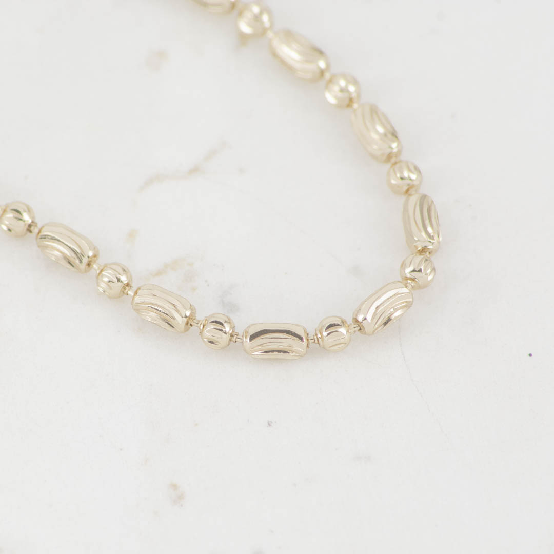 PULSERA BARRIL X BALIN DIAMANTADO 2.5MM-21CM