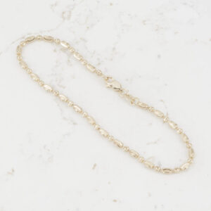 PULSERA BARRIL X BALIN DIAMANTADO 2.5MM-21CM