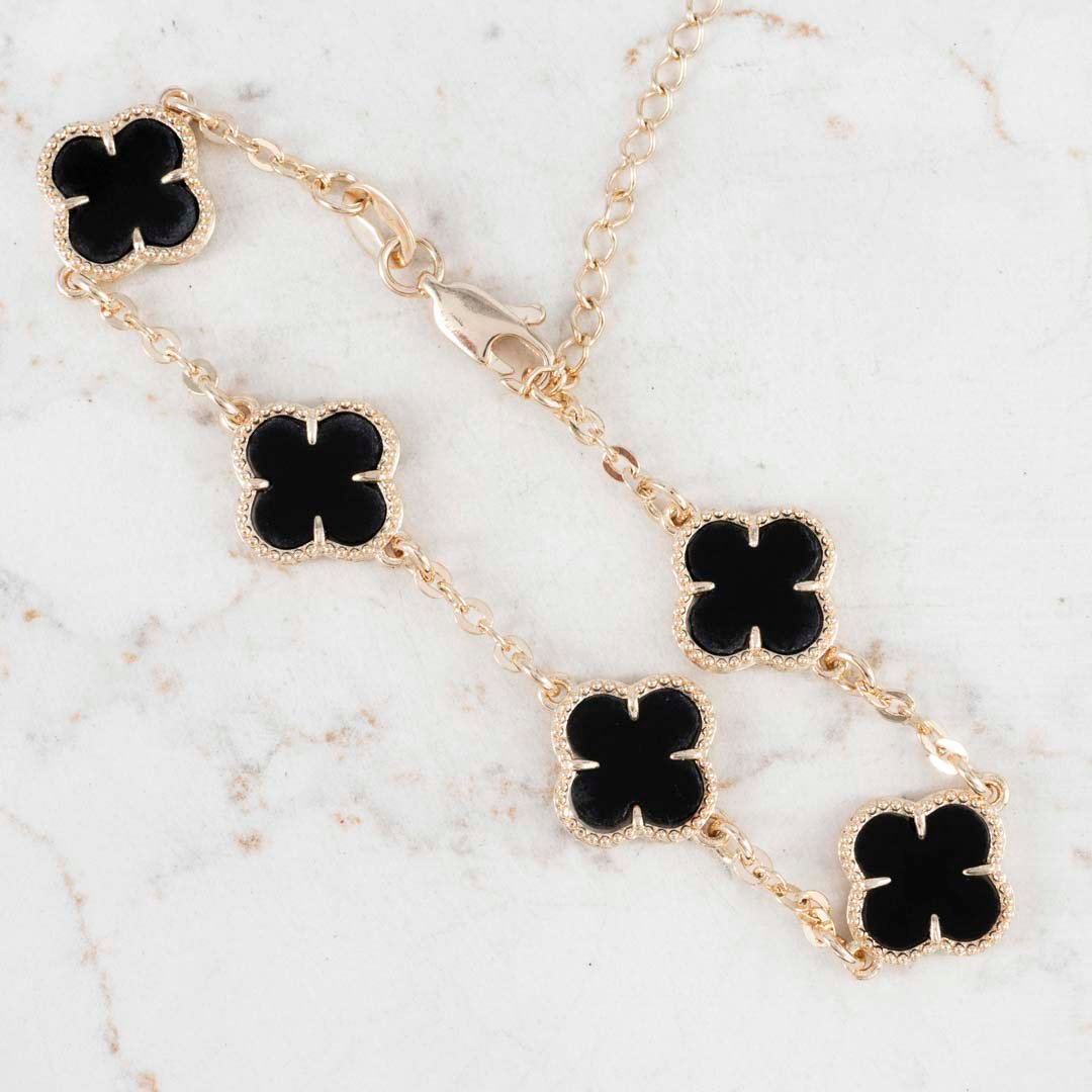 PULSERA VAN CLEEF NEGRA X5