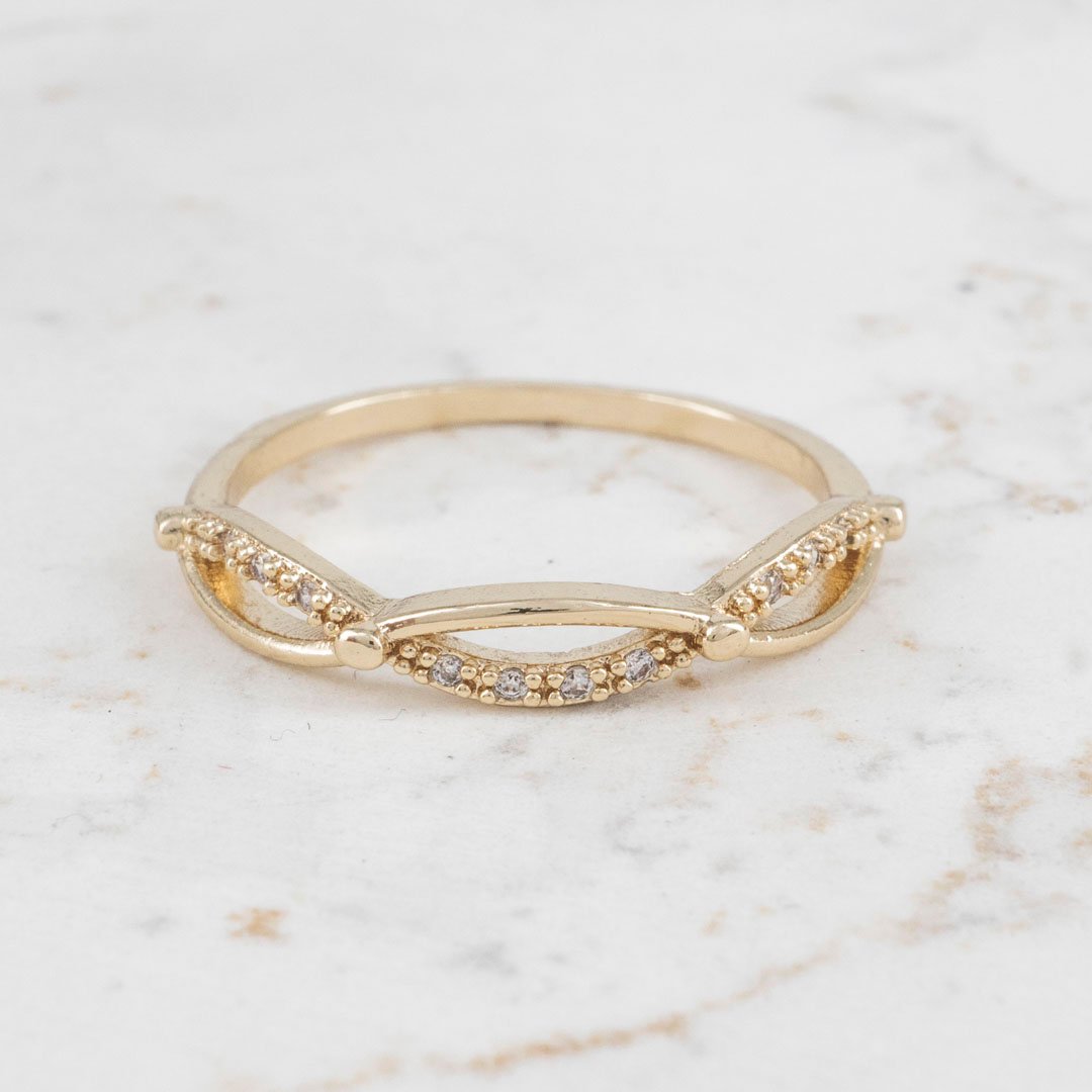 ANILLO ENTRELAZADO 1 LINEA CIRCONES