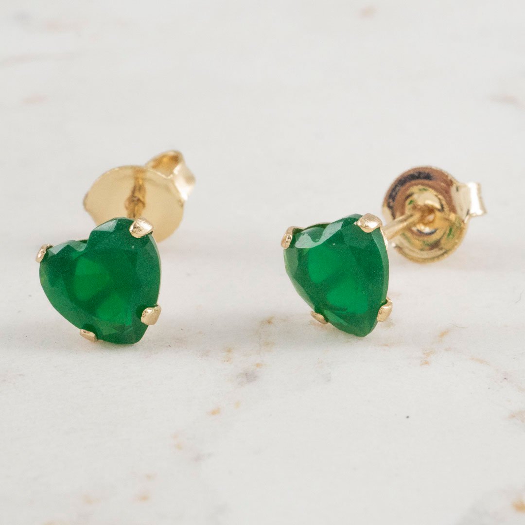 TOPO ESMERALDA CORAZON 6mm x 6mm