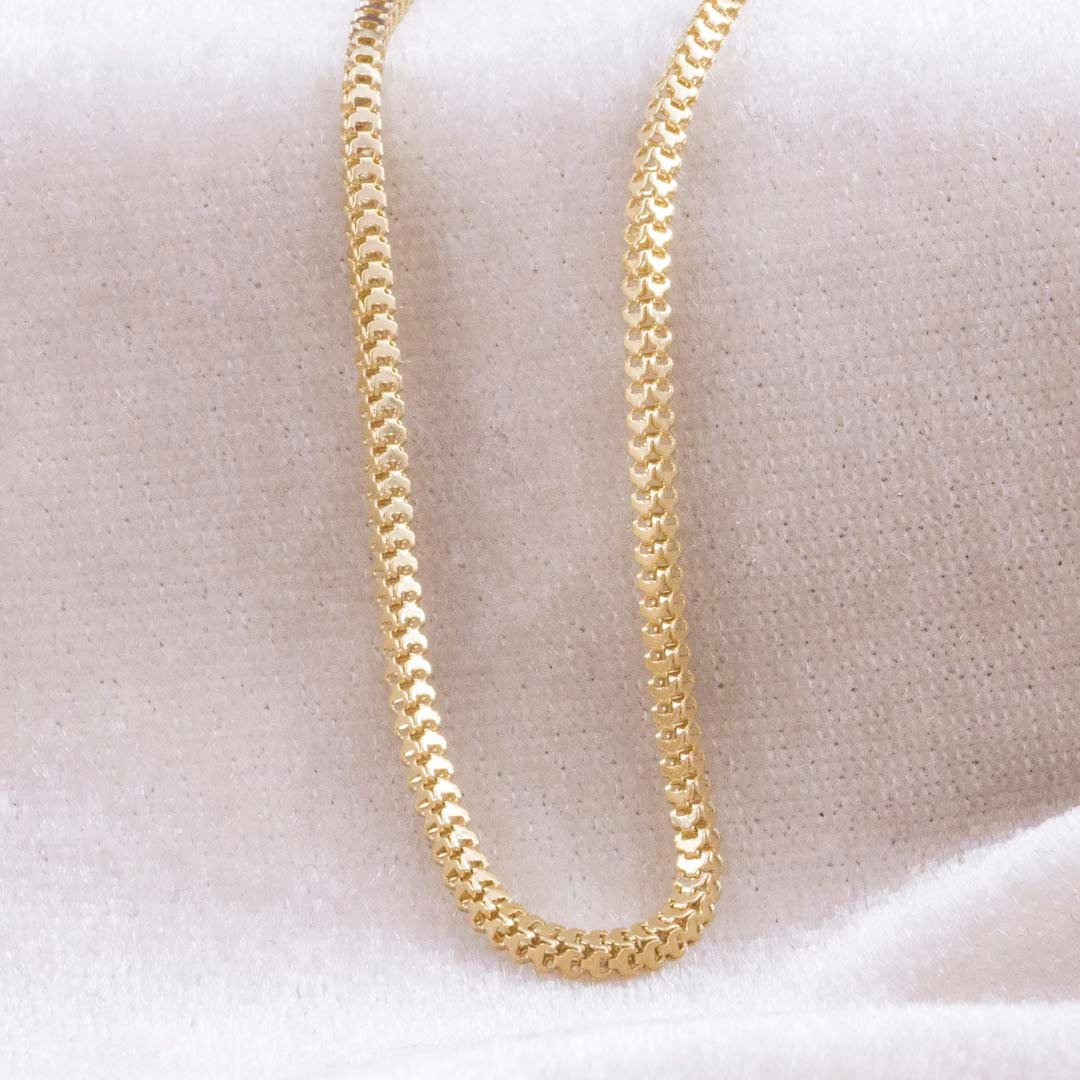 CADENA TEJIDO VENECIANO CUADRADO 2mm - 60cm