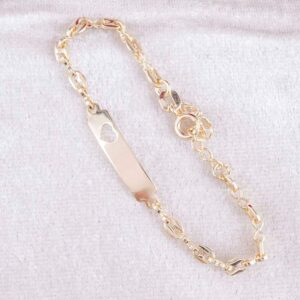 PULSERA GUCCI PLACA CORAZON NIÑO 3mm - 12cm + EXT