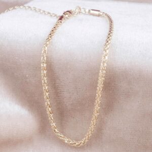 PULSERA TEJIDO SERPENTINA 2mm - 17cm + EXT