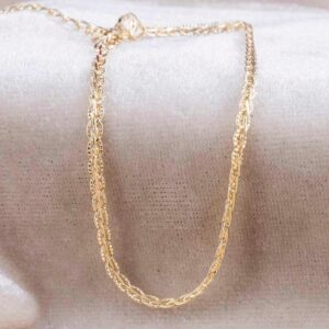 PULSERA TRENZADA DIAMANTADA 2.5mm 17cm + EXT