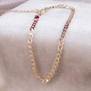 PULSERA CUBANA PLANA 2.5mm - 18cm + EXT