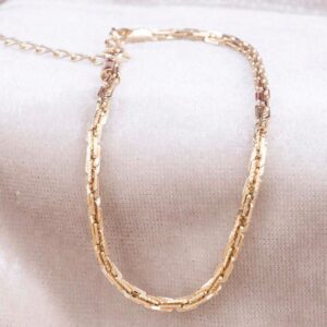 PULSERA RUSTICA DIAMANTADA 2mm - 17cm + EXT