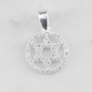 DIJE CIRCULO ESTRELLA DE DAVID CIRCONES