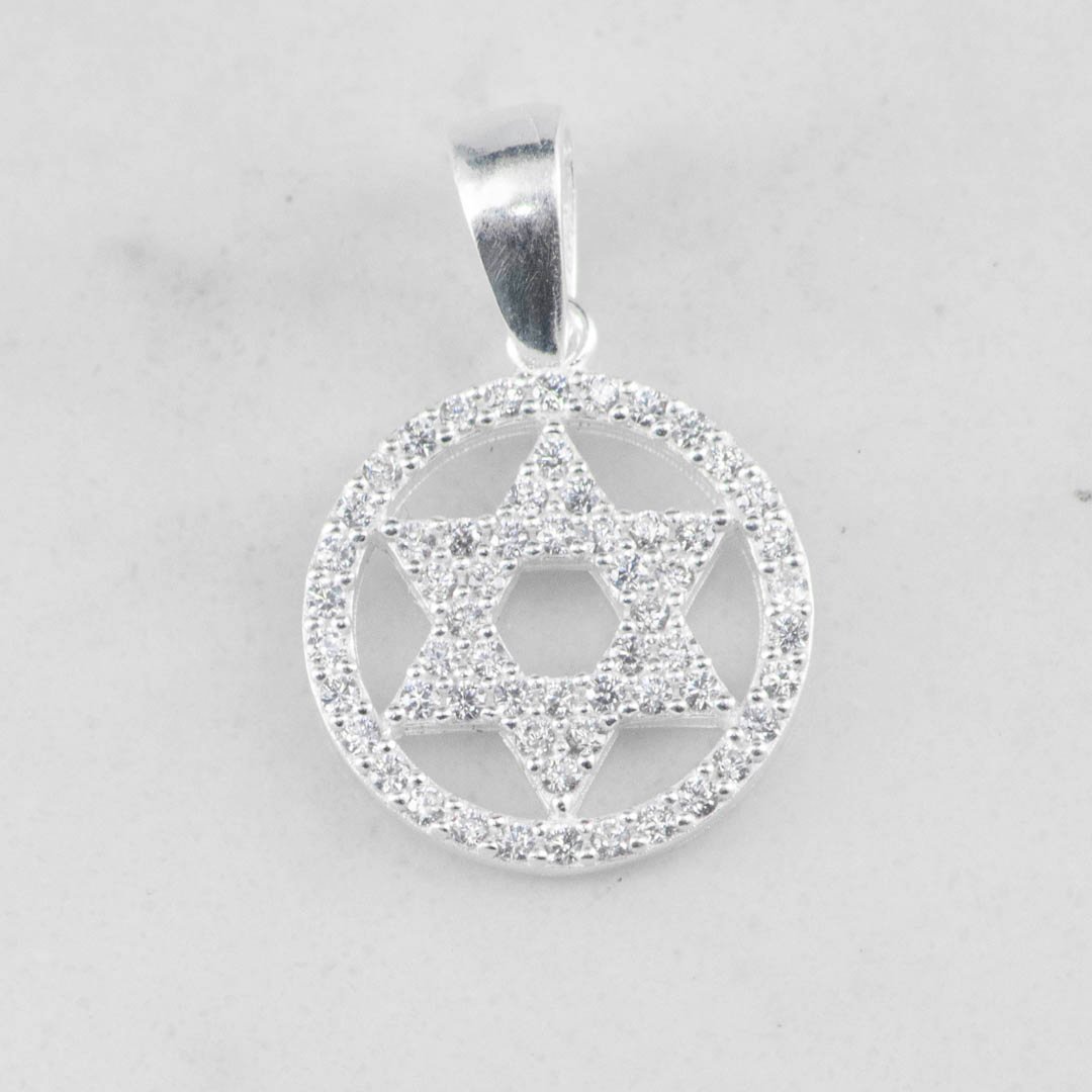 DIJE CIRCULO ESTRELLA DE DAVID CIRCONES