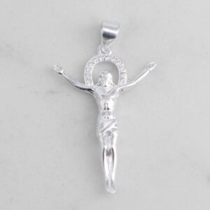 DIJE CRISTO CORONA CIRCONES