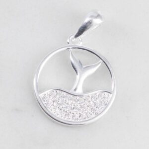 DIJE CIRCULO COLA DE BALLENA CIRCONES