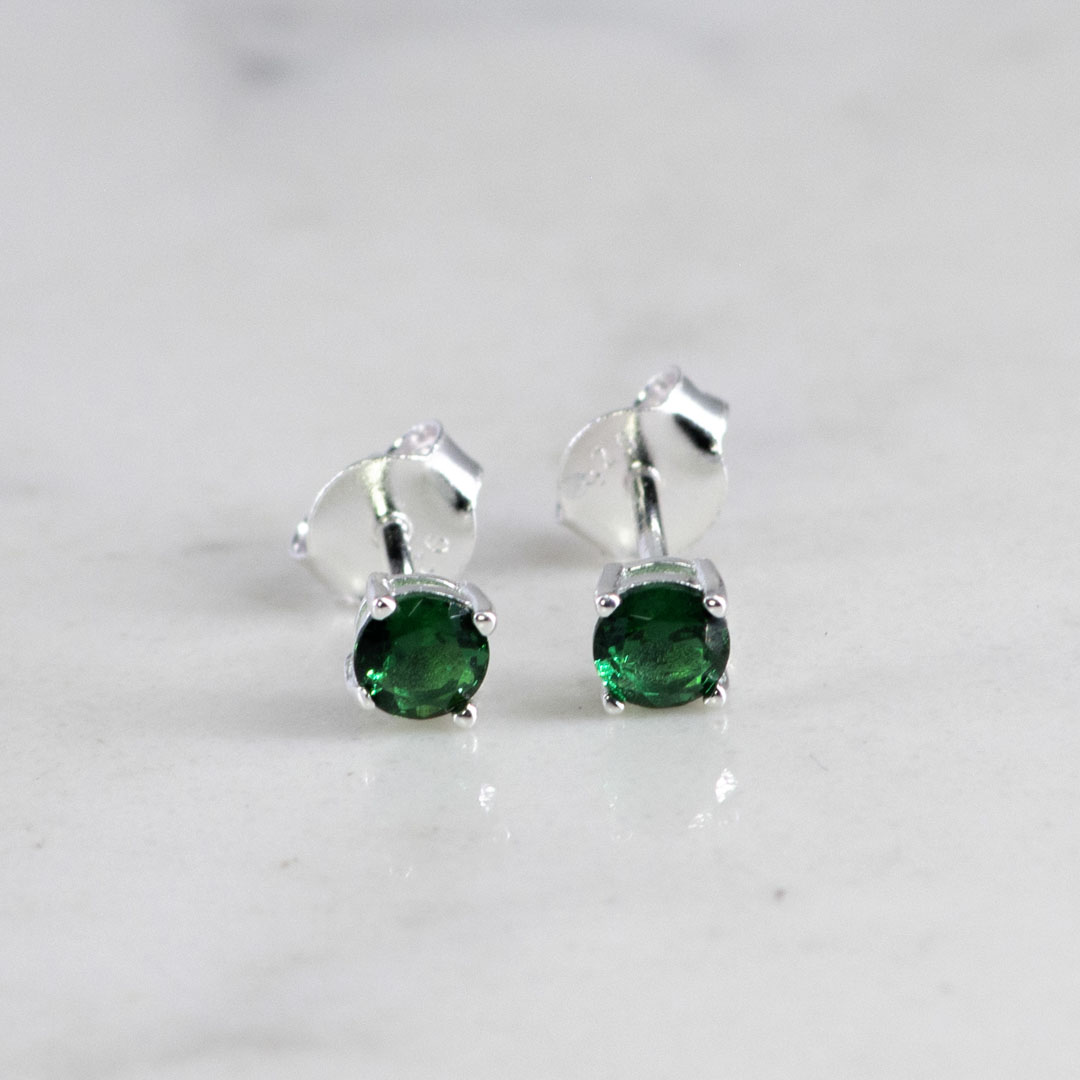 TOPO ESMERALDA REDONDO 4 PUNTAS 4MM